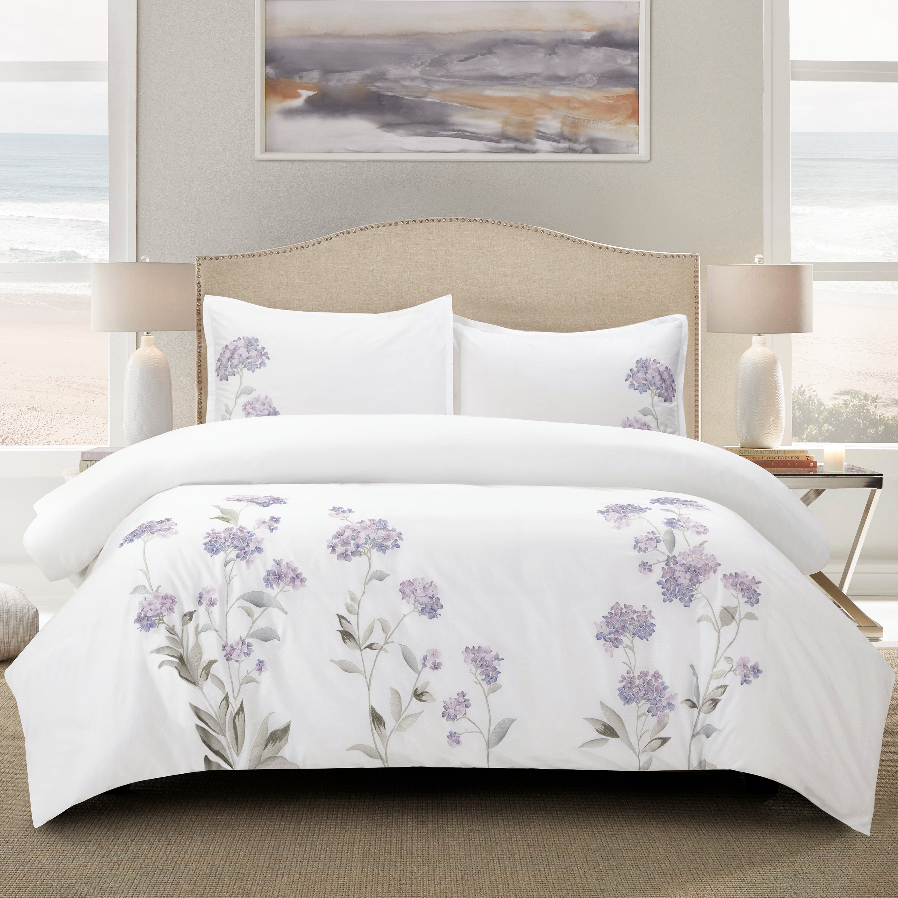 NEW Bloomingdales Blushing Hydrangea deals Duvet Cover Set, King