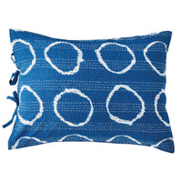 Hand Stitched Block Print Kantha Pillow Sham Pairs