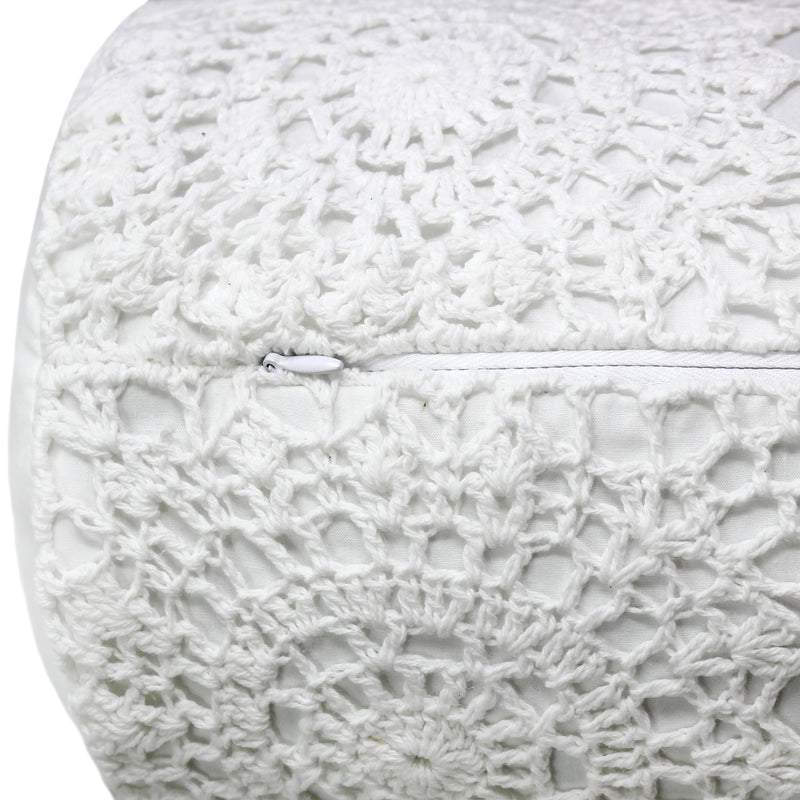 Hand Made Crochet Cotton Neckroll Pillow