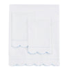 Scallop Frame Embroidered Percale Cotton Sheet Set