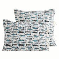 Hand Stitched Block Print Kantha Pillow Sham Pairs