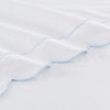 Scallop Frame Embroidered Percale Cotton Sheet Set