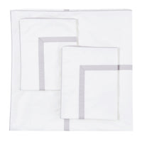 Classic Double Border Percale Cotton Duvet Set