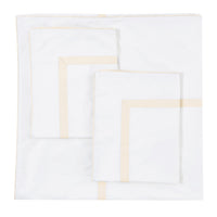 Classic Double Border Percale Cotton Duvet Set