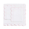 Scallop Frame Embroidered Percale Cotton Duvet Set