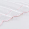 Scallop Frame Embroidered Percale Cotton Sheet Set