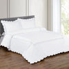 600 Thread Count Scallop Rope Embroidered Cotton Duvet Set