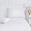 Scallop Frame Embroidered Percale Cotton Sheet Set