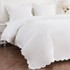 Scallop Frame Embroidered Percale Cotton Duvet Set