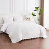 Scallop Frame Embroidered Percale Cotton Duvet Set