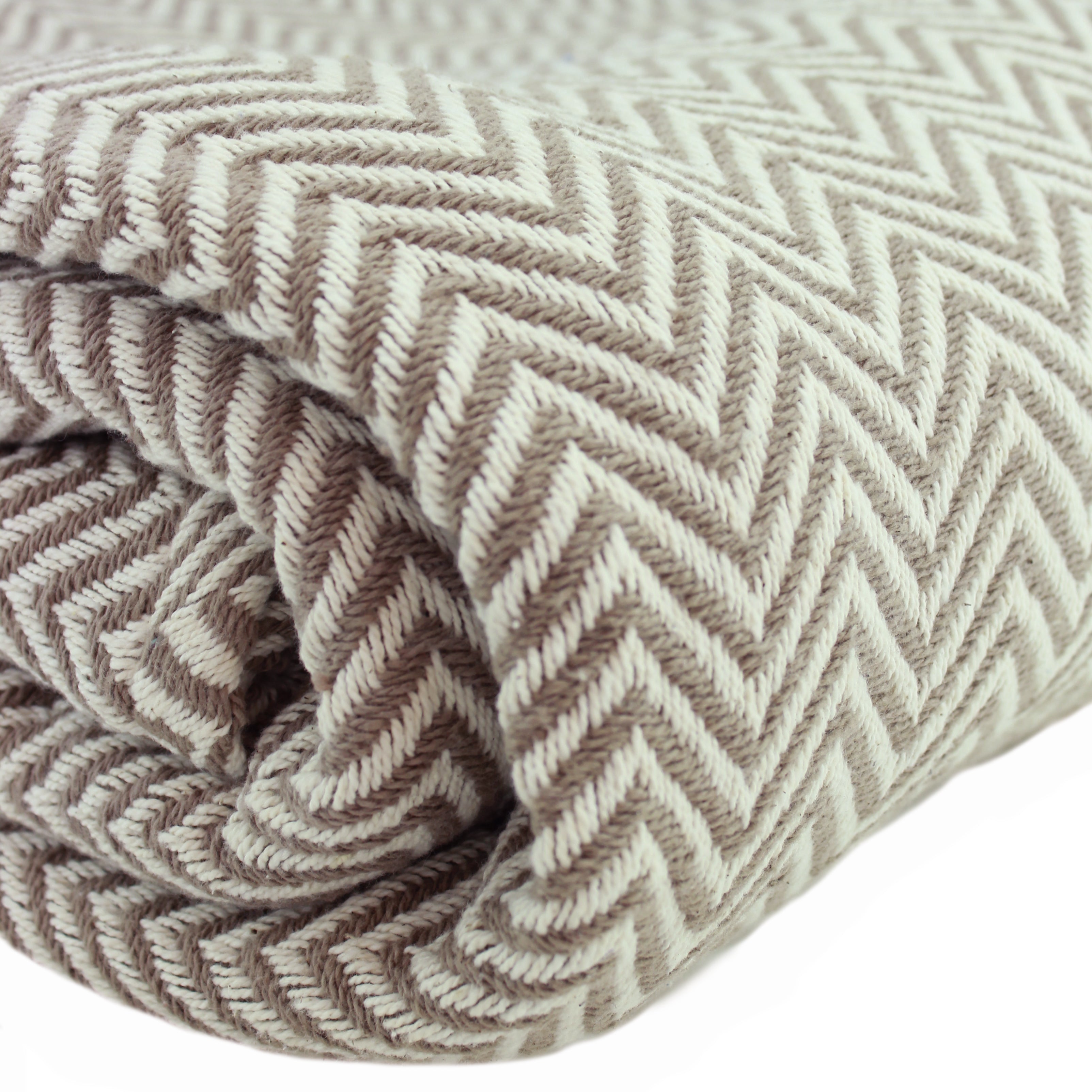 Herringbone Cotton Blanket Laytner s Linen Home