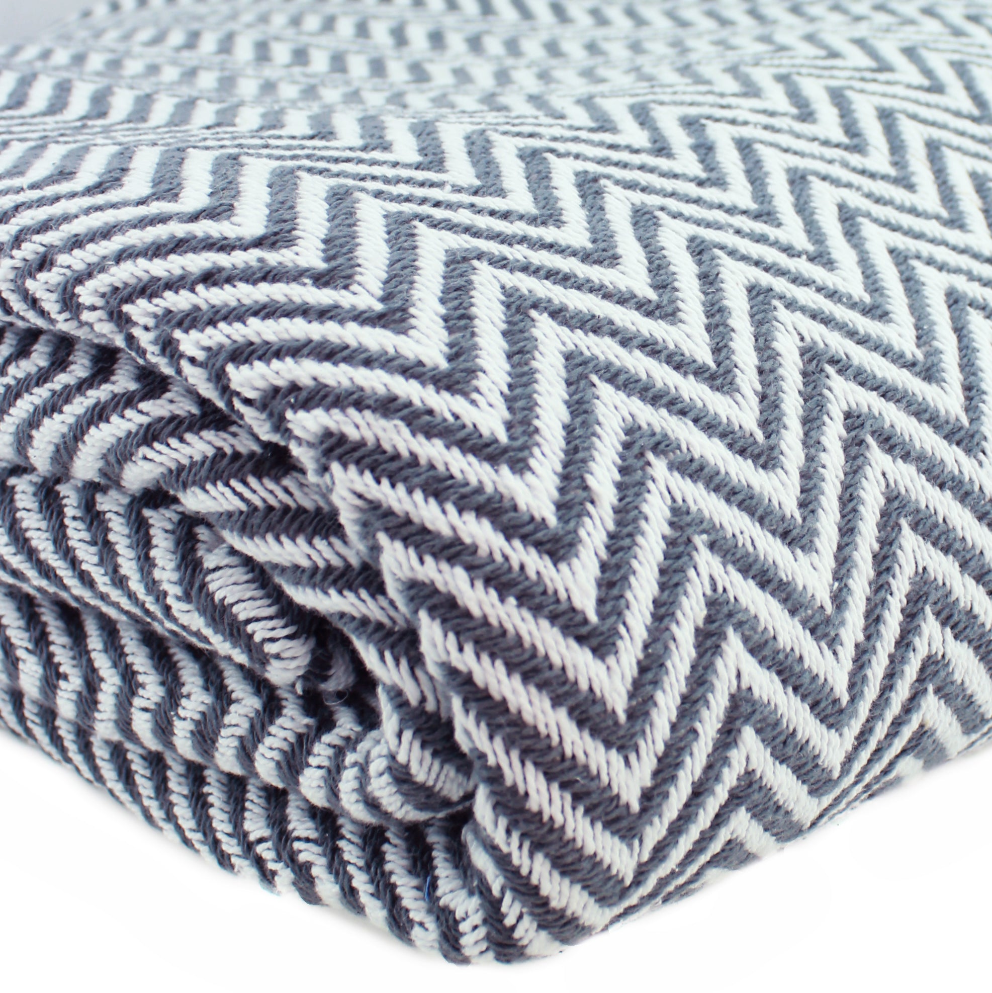 Grey herringbone online blanket