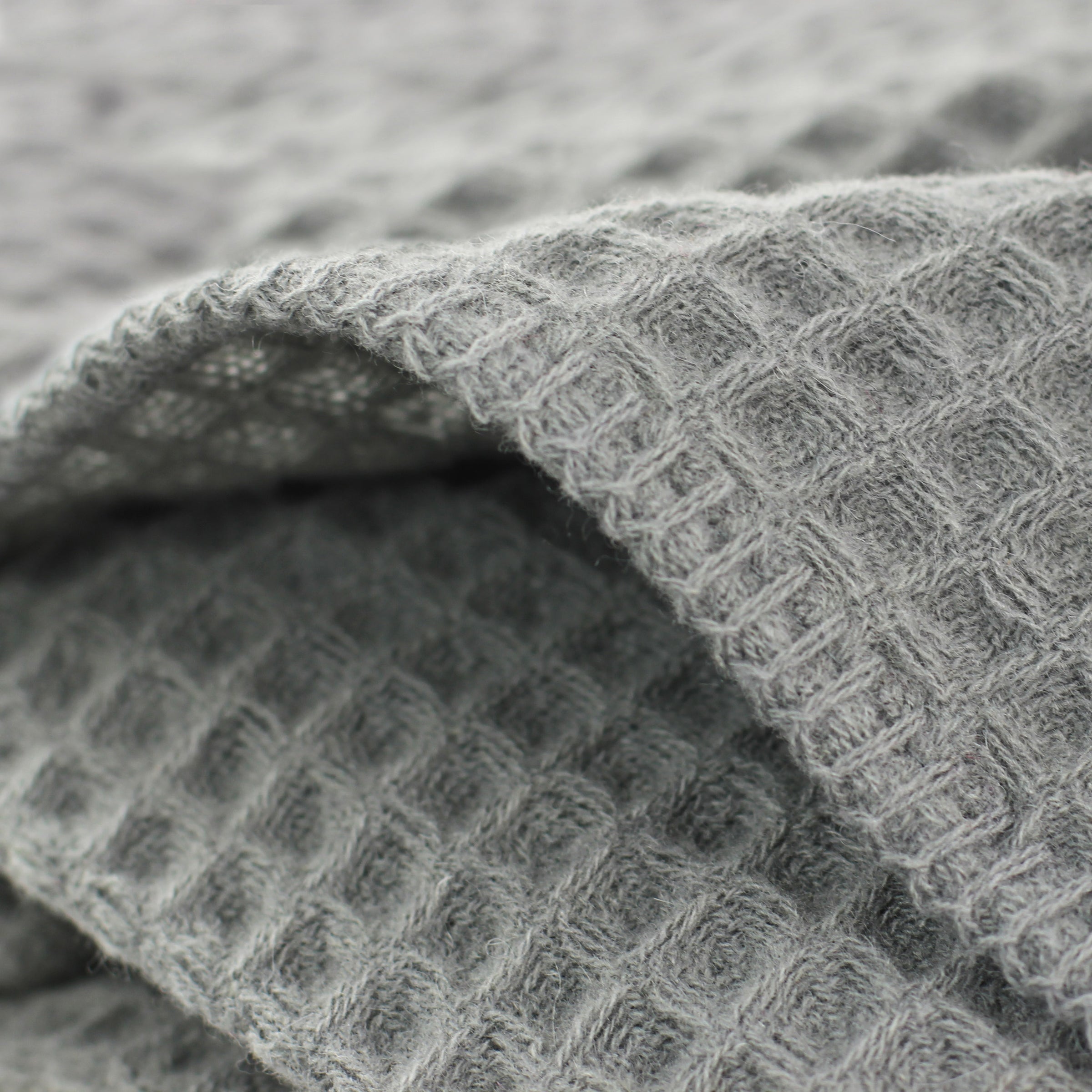 Classic 100% Cotton Waffle Weave Knit Blanket