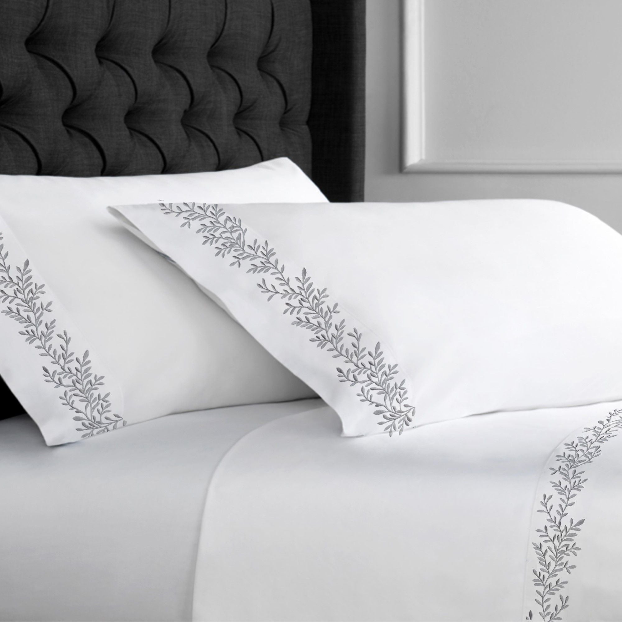 Embroidered sheets hot sale