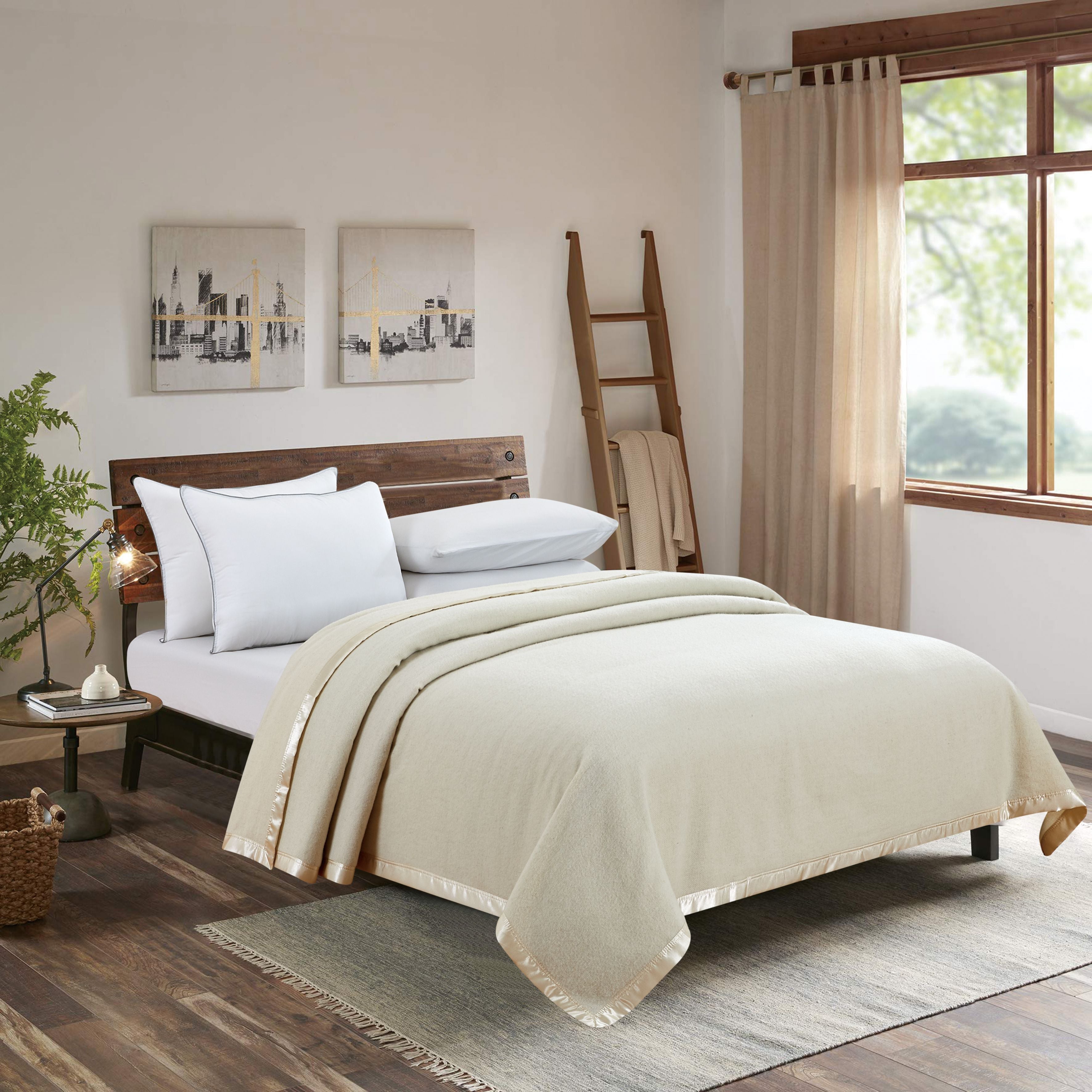 Linen house wool electric blanket hot sale