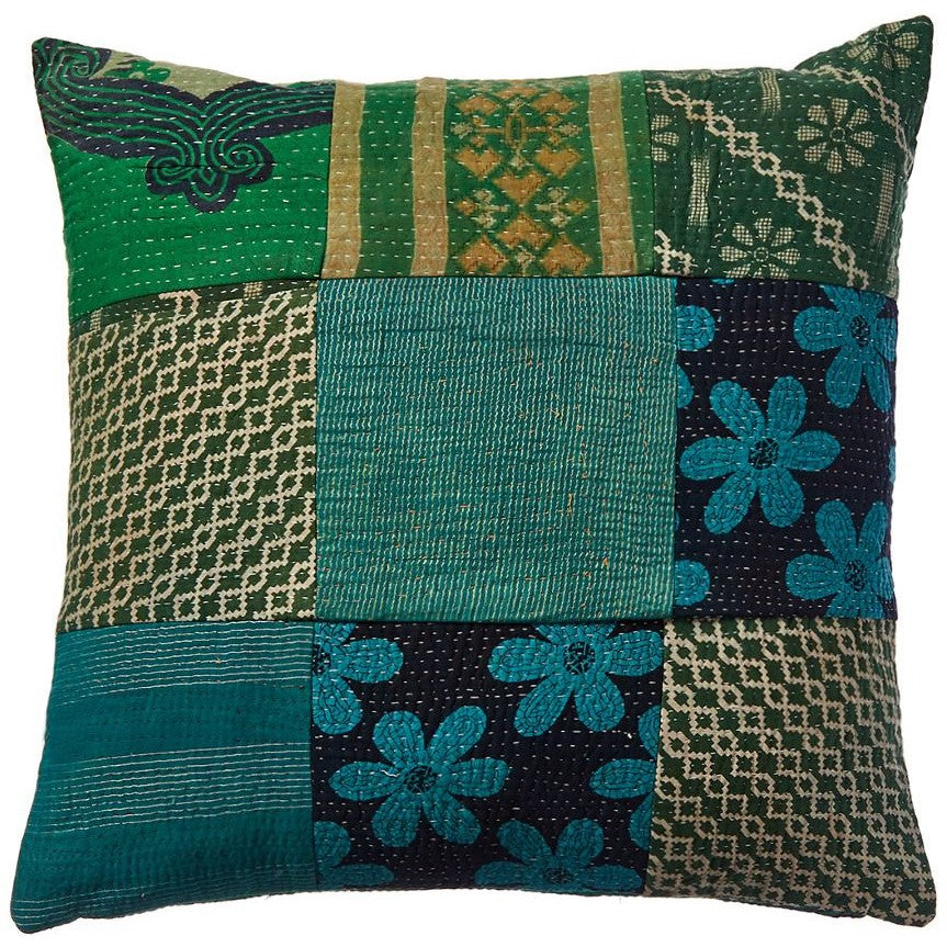 Kantha throw outlet pillows