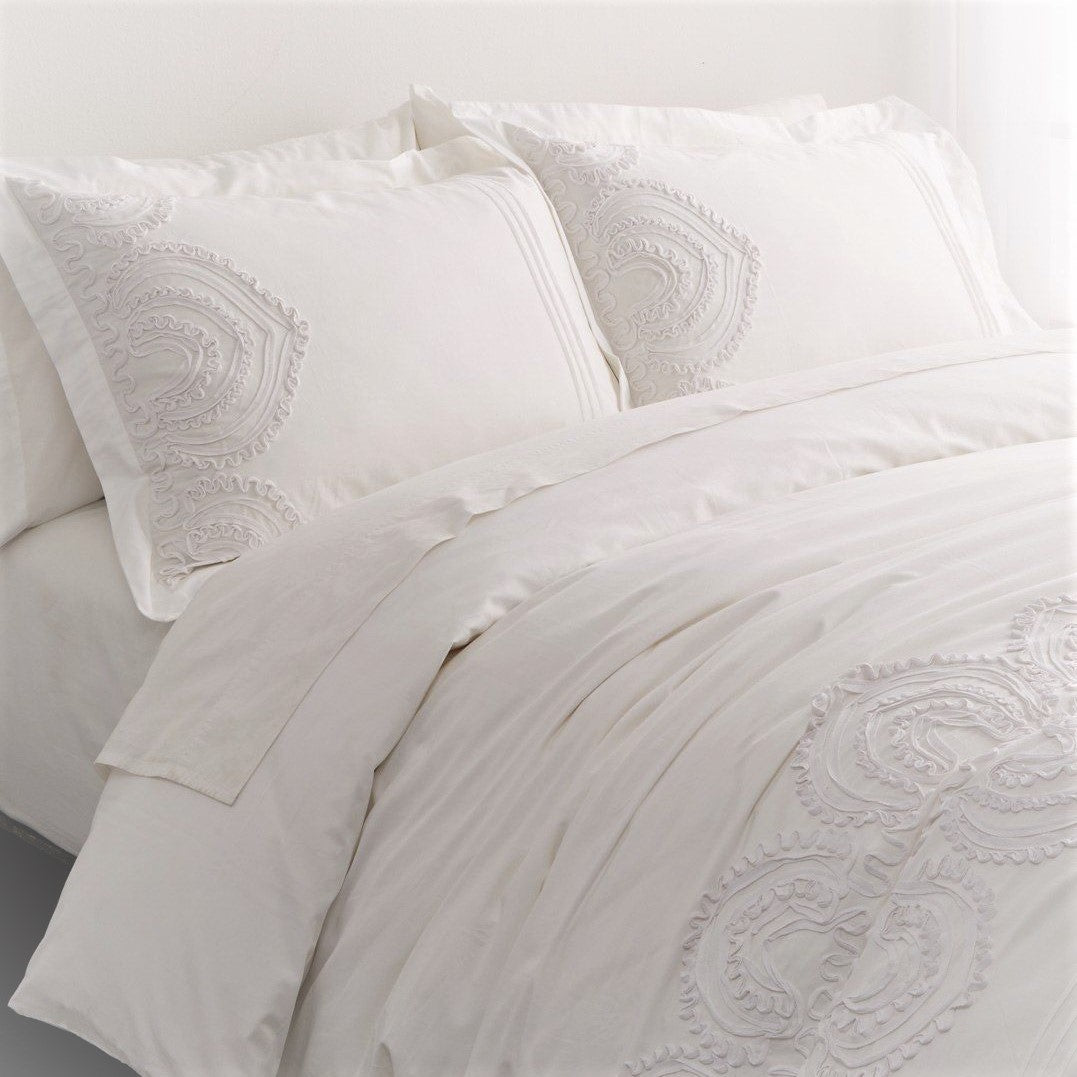 2021 New 32s good Cotton Yarn Dyed Washed British Lattice Moon Embroidered Duvet Cove