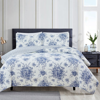 Toile Reversible Cotton Quilt Set – Laytner's Linen & Home